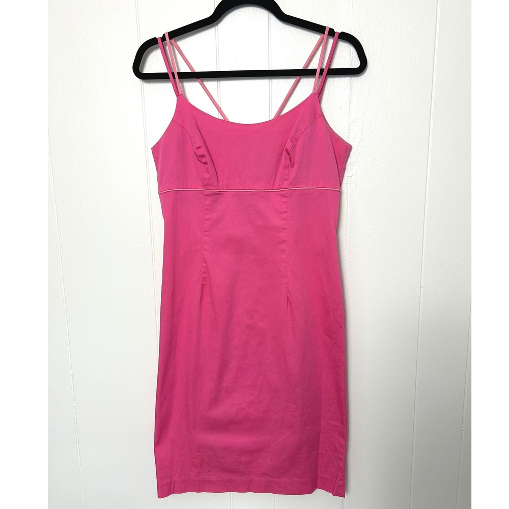 Y2K Bay Studio Pink Mini Dress Spaghetti‎ Strap Bodycon Sleeveless Size 9/10